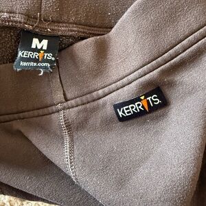 Kerrits Brown Equestrian winter fleece lined riding tights taupe